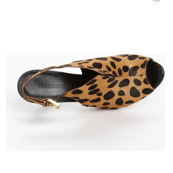 Rebecca Minkoff leopard, calf hair heels Size 6M - Picture 3 of 4